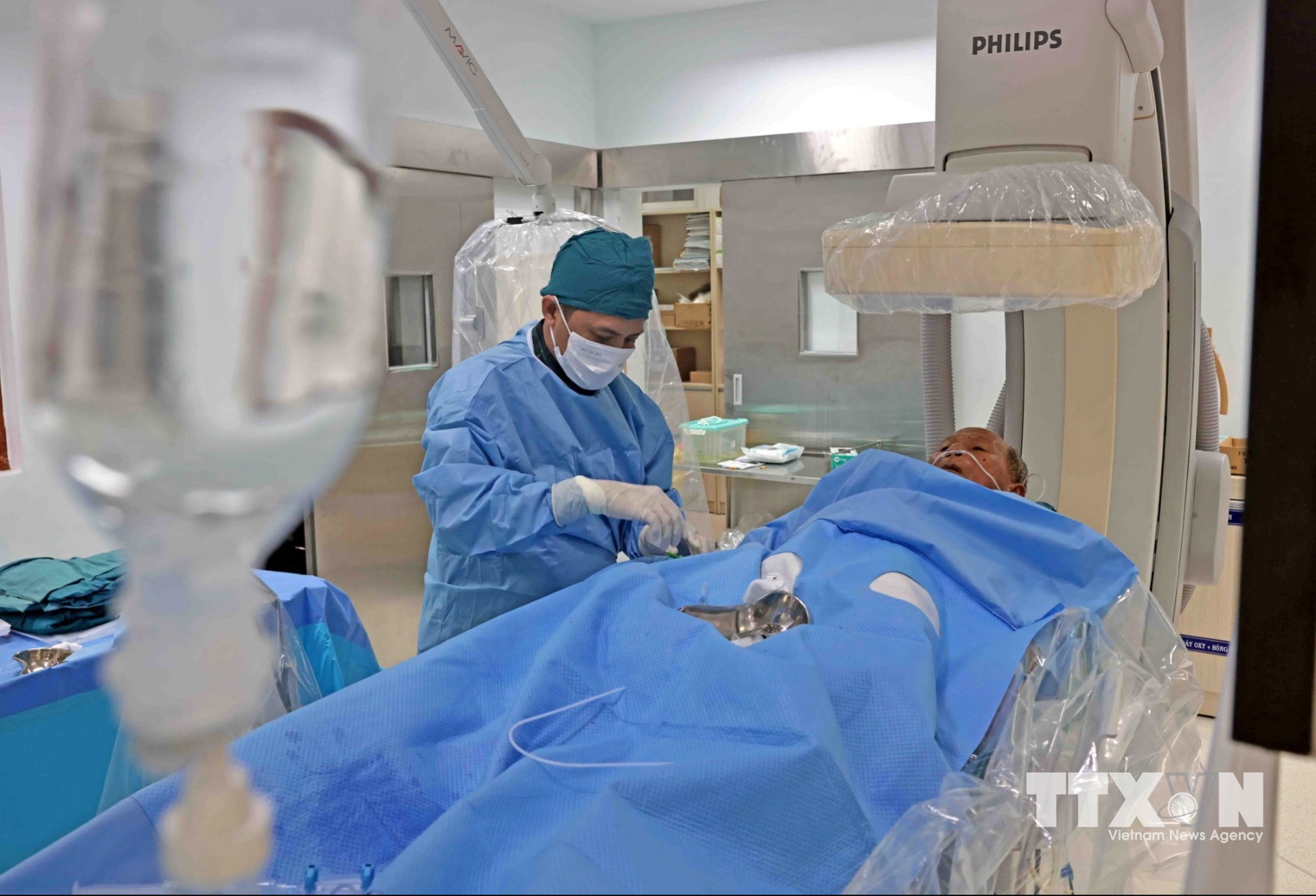 Phòng can thiệp tim mạch, bệnh viện đa khoa Ninh Thuận. (Ảnh: Trần Việt/TTXVN)
